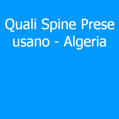 Algeria – Quali spine (prese) eletriche si usano?