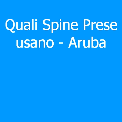 Aruba – Quali spine (prese) eletriche si usano?