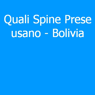 Bolivia – Quali spine (prese) eletriche si usano?