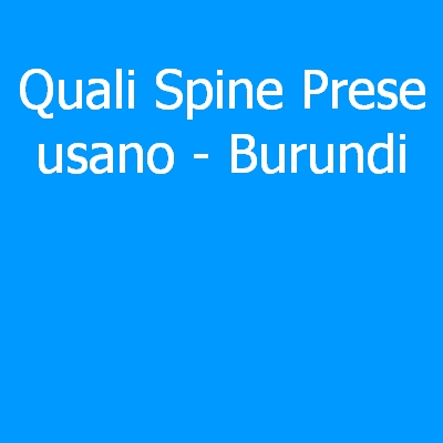Burundi – Quali spine (prese) eletriche si usano?