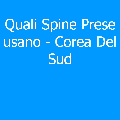 Corea Del Sud – Quali spine (prese) eletriche si usano?
