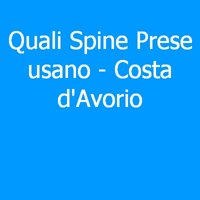 Costa d’Avorio – Quali spine (prese) eletriche si usano?