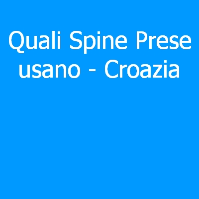Croazia – Quali spine (prese) eletriche si usano?