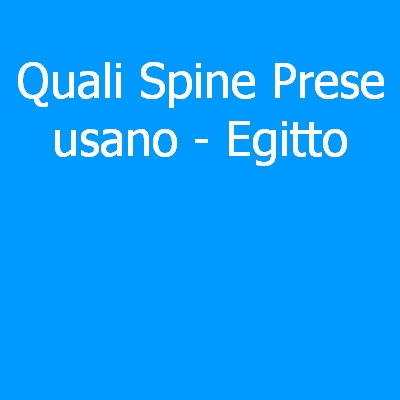 Egitto – Quali spine (prese) eletriche si usano?
