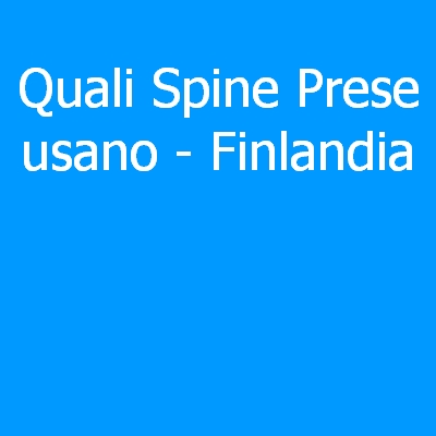 Finlandia – Quali spine (prese) eletriche si usano?