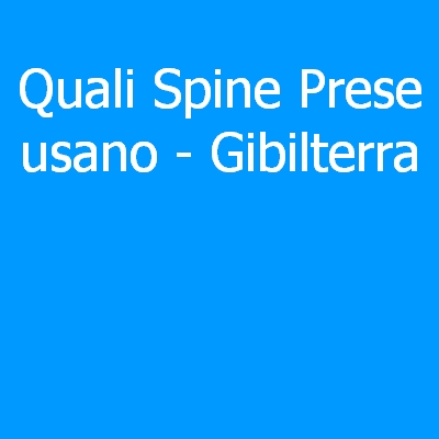 Gibilterra – Quali spine (prese) eletriche si usano?