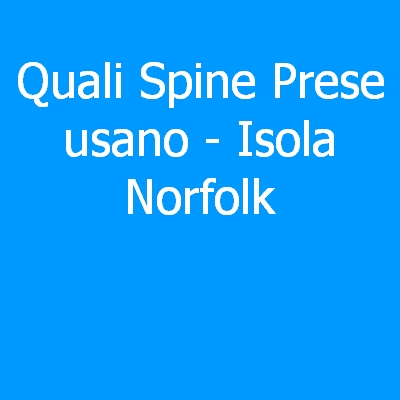 Isola Norfolk – Quali spine (prese) eletriche si usano?