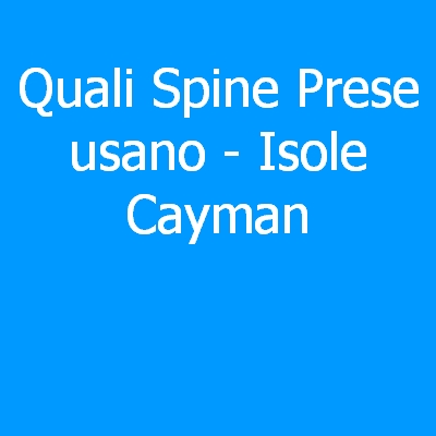 Isole Cayman – Quali spine (prese) eletriche si usano?