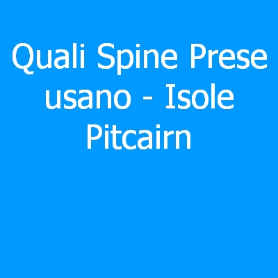 Isole Pitcairn – Quali spine (prese) eletriche si usano?
