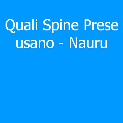 Nauru – Quali spine (prese) eletriche si usano?