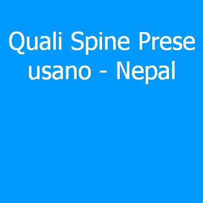 Nepal – Quali spine (prese) eletriche si usano?
