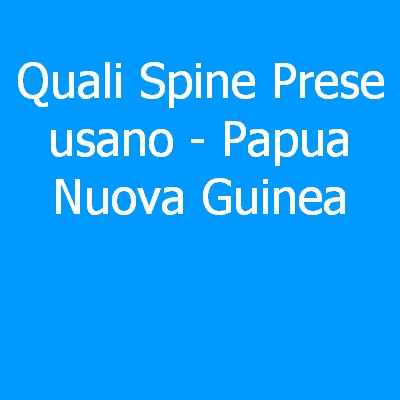 Papua Nuova Guinea – Quali spine (prese) eletriche si usano?