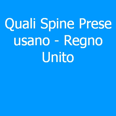 Regno Unito – Quali spine (prese) eletriche si usano?
