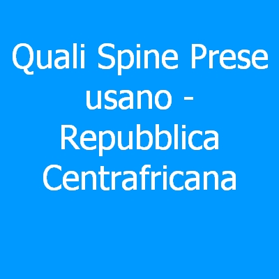 Repubblica Centrafricana – Quali spine (prese) eletriche si usano?