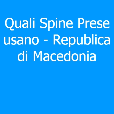Republica di Macedonia – Quali spine (prese) eletriche si usano?