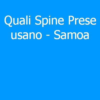 Samoa – Quali spine (prese) eletriche si usano?