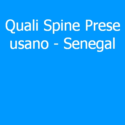 Senegal – Quali spine (prese) eletriche si usano?