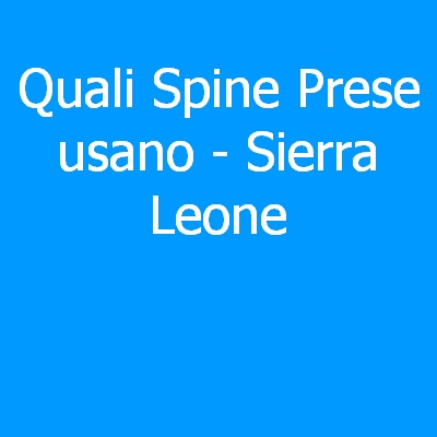 Sierra Leone – Quali spine (prese) eletriche si usano?