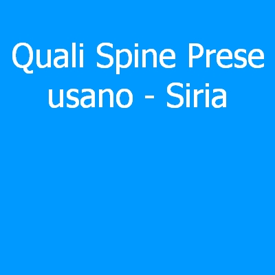 Siria – Quali spine (prese) eletriche si usano?