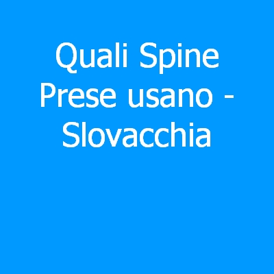 Slovacchia – Quali spine (prese) eletriche si usano?